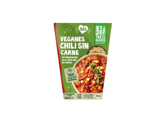 Tress Brüder Veganes Bio Chili sin Carne mit Reis 420g