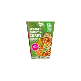 Tress Brüder Veganes Bio Rotes Thai Curry mit Soja und Reis 420g